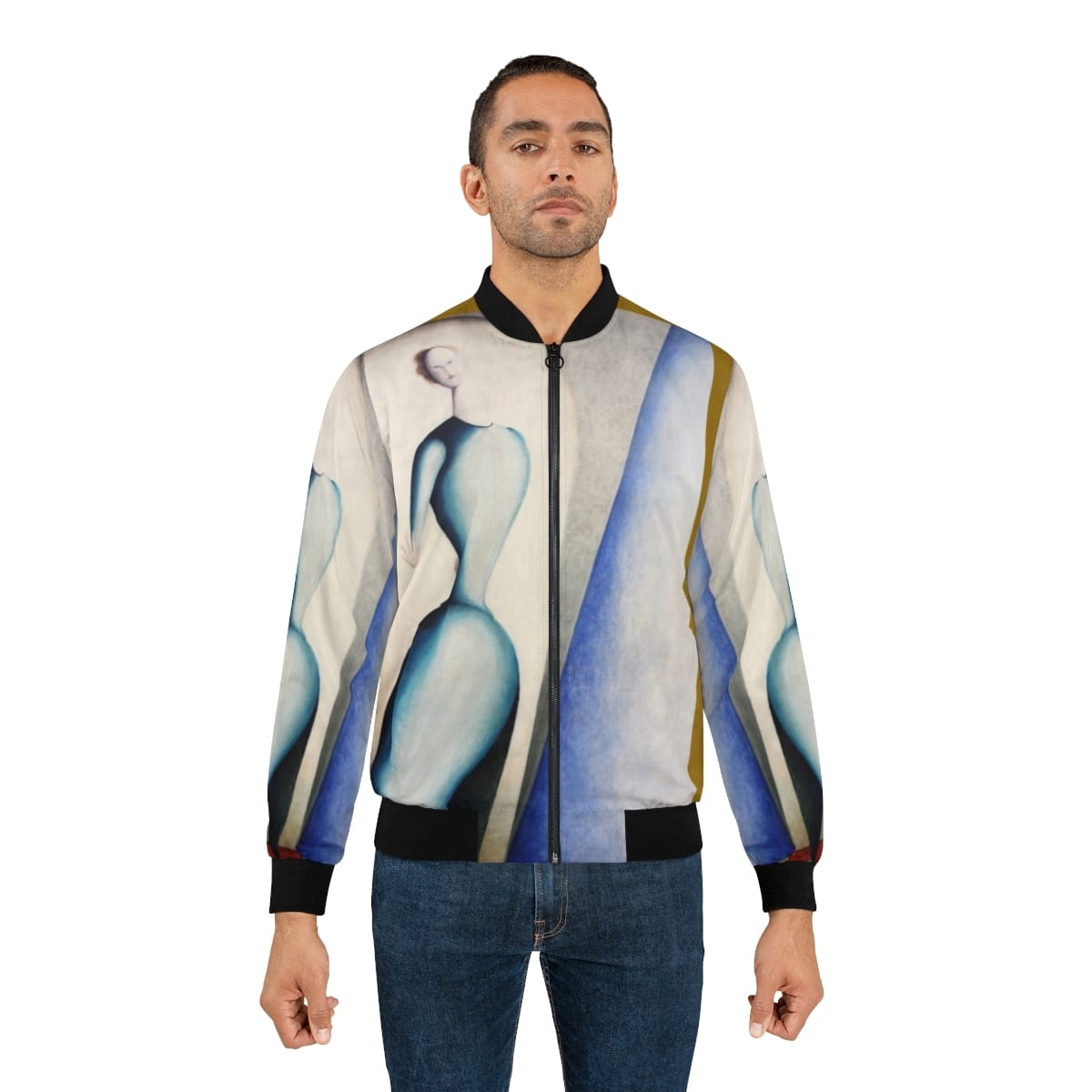 Mens Art Bomber Jacket, Artist Oskar Schlemmer, Artwork 